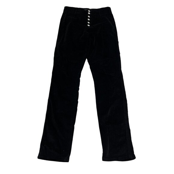 Veronica Beard Debbie Velvet High Rise Skinny Jeans in Black - Picture 1 of 4